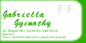 gabriella gyimothy business card